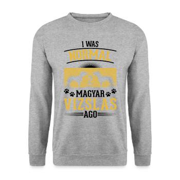 Magyar Vizsla Gift Wirehaired Vizsla - Unisex Sweatshirt - salt & pepper - Front - Alina (178cm) & Michal (187cm)