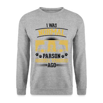 Parson Russell Terrier Gift - Unisex Sweatshirt - salt & pepper - Front - Alina (178cm) & Michal (187cm)