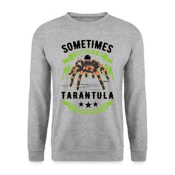 Tarantula Spider Tarantula - Unisex Sweatshirt - salt & pepper - Front - Alina (178cm) & Michal (187cm)