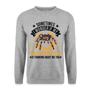 Tarantula Spider Tarantula - Unisex Sweatshirt - salt & pepper - Front - Alina (178cm) & Michal (187cm)