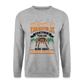 Tarantula Spider Tarantula - Unisex Sweatshirt - salt & pepper - Front - Alina (178cm) & Michal (187cm)