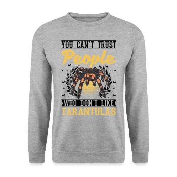 Tarentule Araignée de compagnie Tarentule - Sweat-shirt Unisexe - gris chiné - Devant - Alina (178cm) & Michal (187cm)