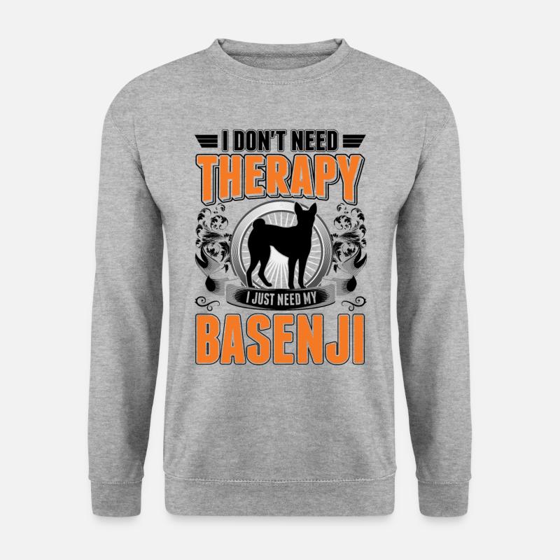 Basenji Therapy - Unisex Sweatshirt - salt & pepper