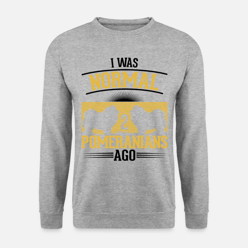 Zwergspitz Besitzer Pomeranian Geschenk - Unisex Pullover - Weißgrau meliert