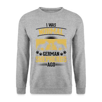 Cadeau de berger allemand - Sweat-shirt Unisexe - gris chiné - Devant - Alina (178cm) & Michal (187cm)