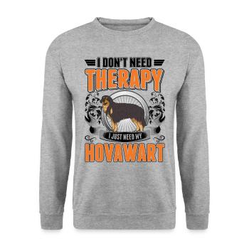Thérapie Hovawart - Sweat-shirt Unisexe - gris chiné - Devant - Alina (178cm) & Michal (187cm)