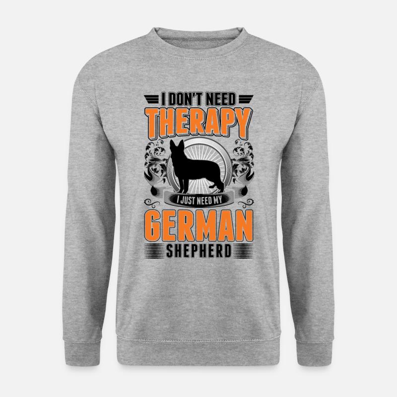 German Shepherd Therapy - Unisex Sweatshirt - salt & pepper