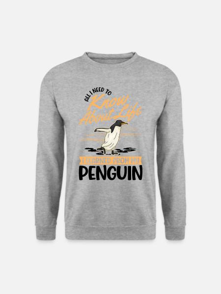 Penguin Gift Penguin - Unisex Sweatshirt - salt & pepper