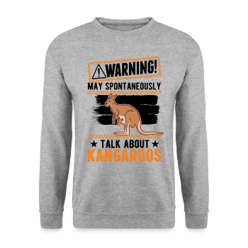 Kangaroo Australia Australian Kangaroo - Unisex Sweatshirt - salt & pepper - Front - Alina (178cm) & Michal (187cm)