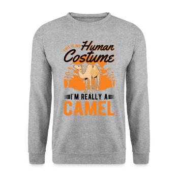 Camel Costume Halloween Egypt - Unisex Sweatshirt - salt & pepper - Front - Alina (178cm) & Michal (187cm)