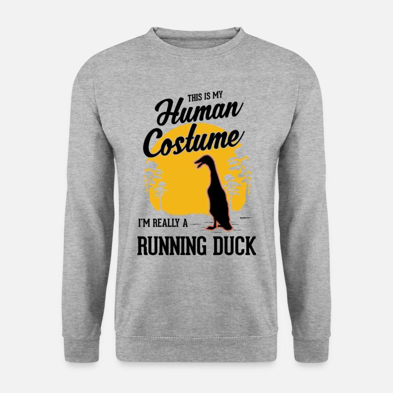 Laufente Kostüm Halloween - Unisex Pullover - Weißgrau meliert