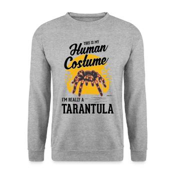 Tarentule Halloween Araignée Tarentule - Sweat-shirt Unisexe - gris chiné - Devant - Alina (178cm) & Michal (187cm)