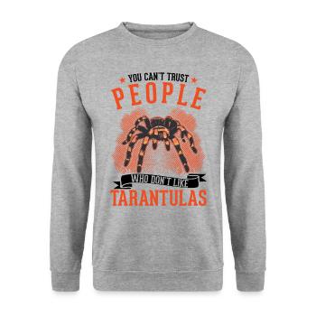 Tarentule Araignée de compagnie Tarentule - Sweat-shirt Unisexe - gris chiné - Devant - Alina (178cm) & Michal (187cm)