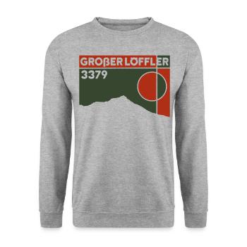 Großer Löffler Height North Ridge High Tour Mountain Hiking - Unisex Sweatshirt - salt & pepper - Front - Alina (178cm) & Michal (187cm)
