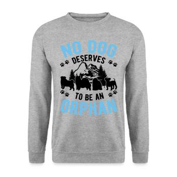 Chien de sauvetage Chien de rue - Sweat-shirt Unisexe - gris chiné - Devant - Alina (178cm) & Michal (187cm)