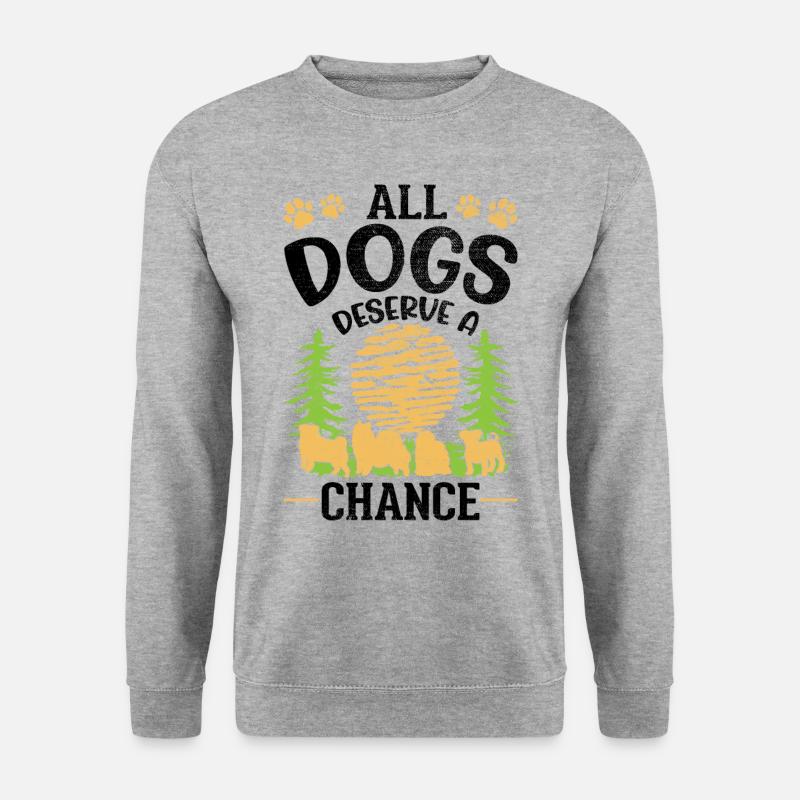 Hunderettung Straßenhund - Unisex Pullover - Weißgrau meliert