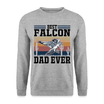 Meilleur Faken Père Faucons Papa Fauconnerie - Sweat-shirt Unisexe - gris chiné - Devant - Alina (178cm) & Michal (187cm)