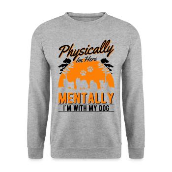 Dog Rescue Street Dog - Unisex Sweatshirt - salt & pepper - Front - Alina (178cm) & Michal (187cm)