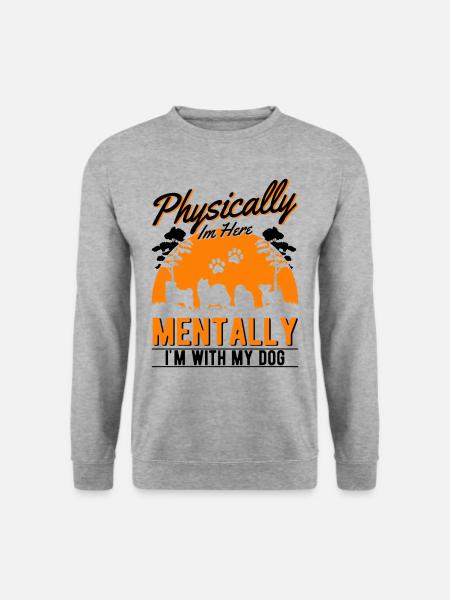 Hunderettung Straßenhund - Unisex Pullover - Weißgrau meliert