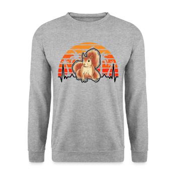 Squirrel Heartbeat - Unisex Sweatshirt - salt & pepper - Front - Alina (178cm) & Michal (187cm)