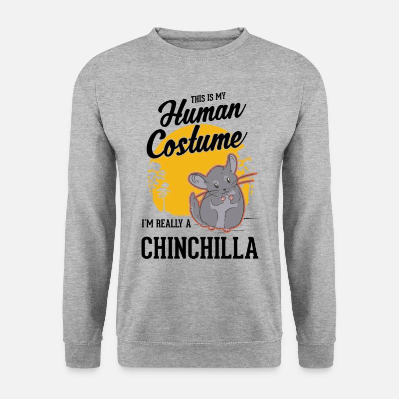 Chinchilla Kostüm Halloween - Unisex Pullover - Weißgrau meliert