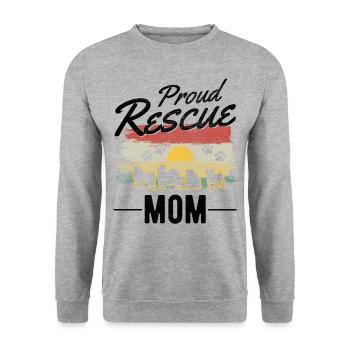 Chien de sauvetage maman chien de rue - Sweat-shirt Unisexe - gris chiné - Devant - Alina (178cm) & Michal (187cm)
