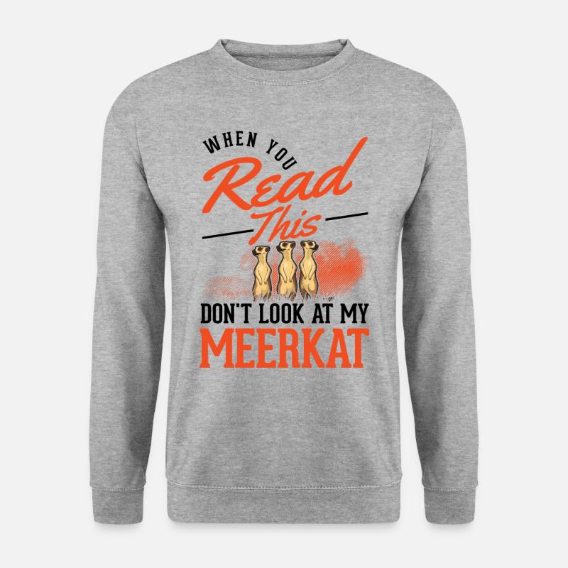 Suricate Cadeau Suricate - Sweat-shirt Unisexe - gris chiné