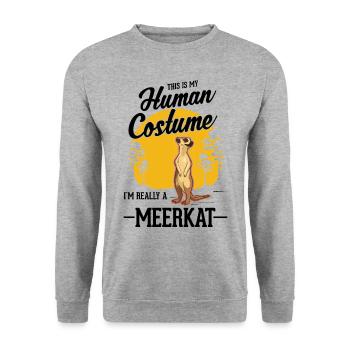 Déguisement Suricate Suricate Halloween - Sweat-shirt Unisexe - gris chiné - Devant - Alina (178cm) & Michal (187cm)