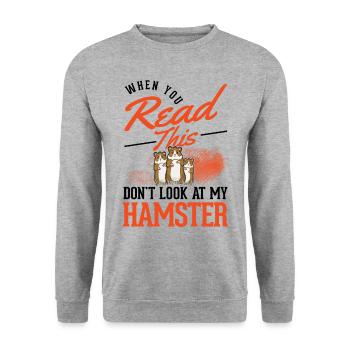 Hamster cadeau Hamster or Hamster - Sweat-shirt Unisexe - gris chiné - Devant - Alina (178cm) & Michal (187cm)