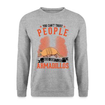 Armadillo Gift Armadillo - Unisex Sweatshirt - salt & pepper - Front - Alina (178cm) & Michal (187cm)