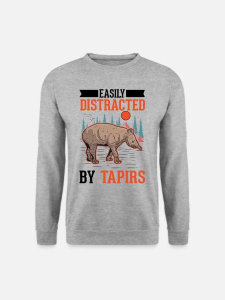 Easily distracted by Tapirs - Unisex Sweatshirt - salt & pepper
