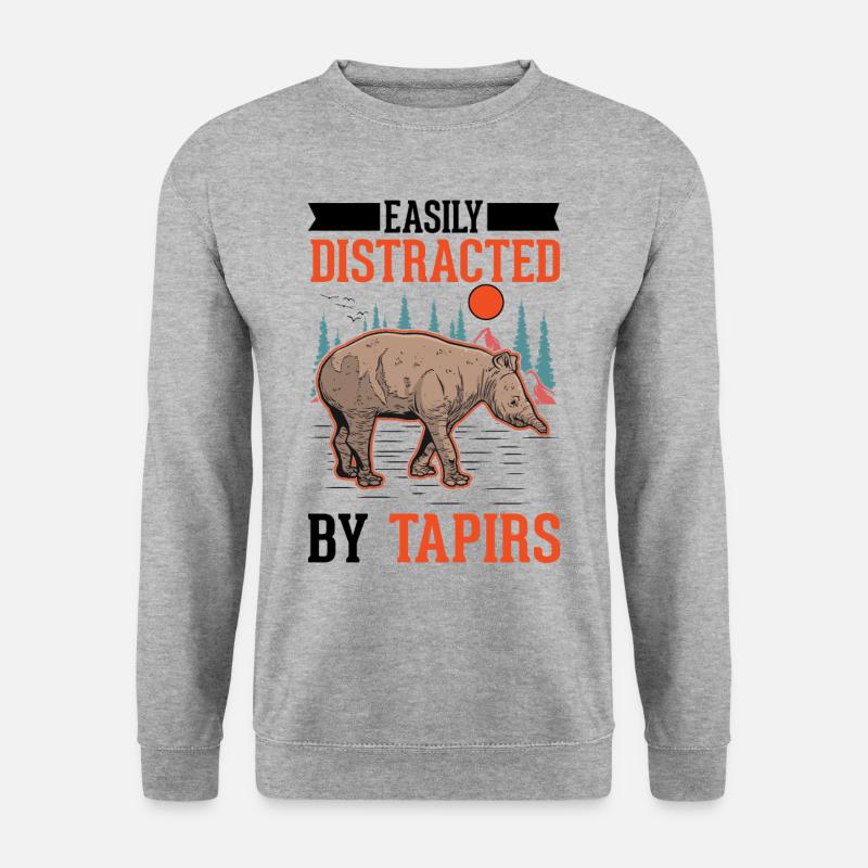 Easily distracted by Tapirs - Unisex Sweatshirt - salt & pepper