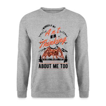 Ants, Ant Farm, Anthill, Fire Ants - Unisex Sweatshirt - salt & pepper - Front - Alina (178cm) & Michal (187cm)