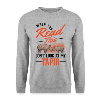 Tapir Lowland Tapir Tapirdae Tapir - Unisex Sweatshirt - salt & pepper - Front - Alina (178cm) & Michal (187cm)