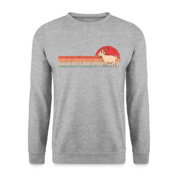 Goats Retro Goat Host Vintage Goat - Unisex Sweatshirt - salt & pepper - Front - Alina (178cm) & Michal (187cm)