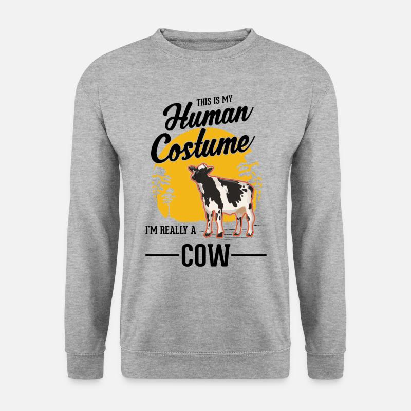 Cow Costume Farmer Cattle Breeder - Unisex Sweatshirt - salt & pepper
