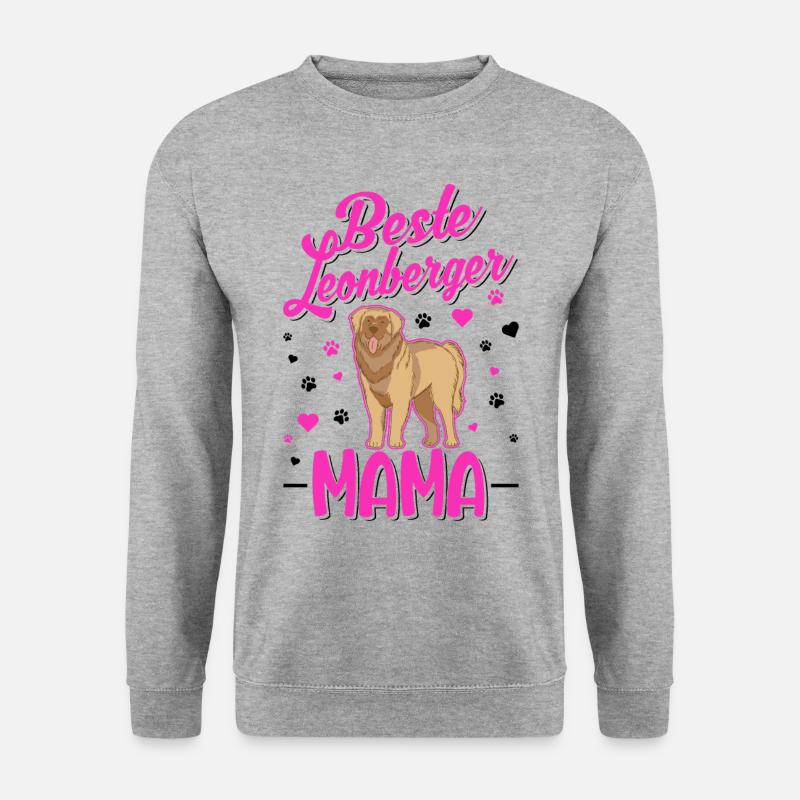 Beste Leonberger Mama - Unisex Pullover - Weißgrau meliert