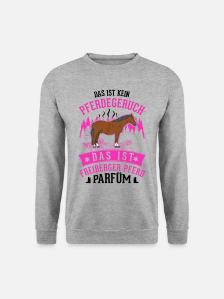 Freiberger Pferd Parfüm - Unisex Pullover - Weißgrau meliert