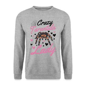 Femme tarentule folle - Sweat-shirt Unisexe - gris chiné - Devant - Alina (178cm) & Michal (187cm)