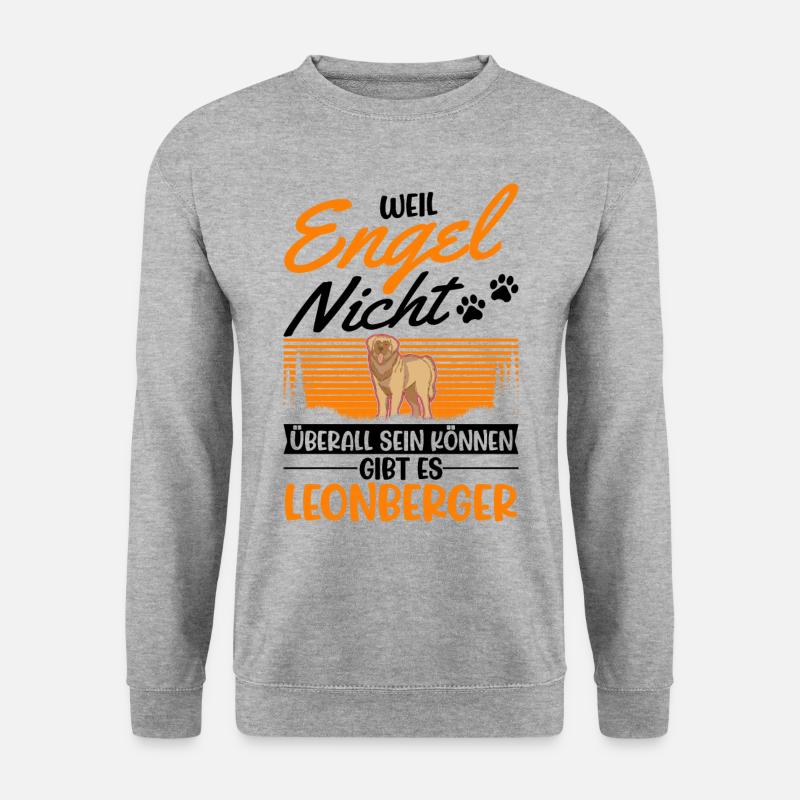Leonberger Engel - Unisex Pullover - Weißgrau meliert