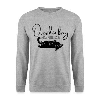 Cooler Spruch Hund Haustier Geschenk Idee - Unisex Pullover - Weißgrau meliert - Vorne - Alina (178cm) & Michal (187cm)