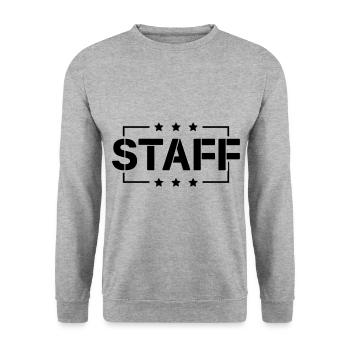 Staff - Unisex Sweatshirt - salt & pepper - Front - Alina (178cm) & Michal (187cm)