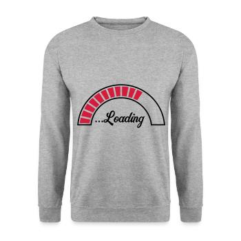 loading bar icon - Unisex Sweatshirt - salt & pepper - Front - Alina (178cm) & Michal (187cm)