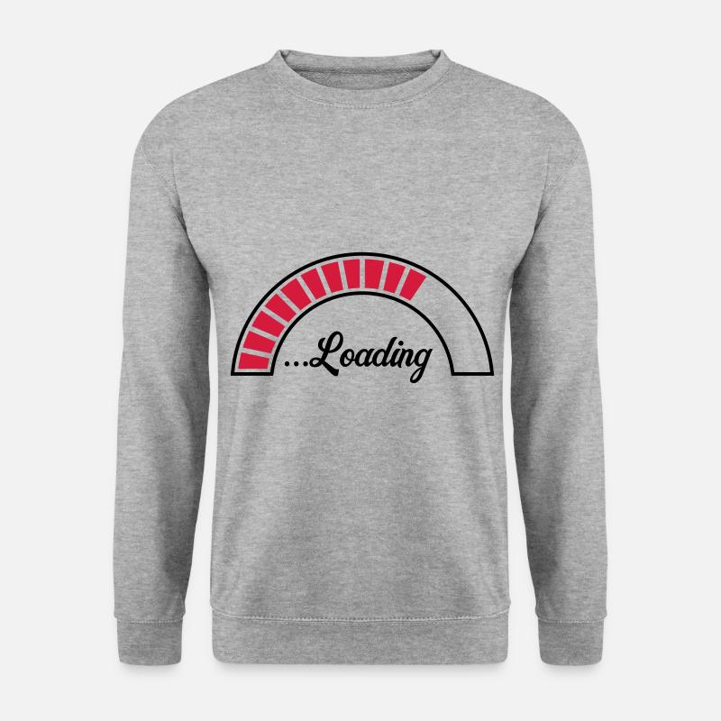 loading bar icon - Unisex Sweatshirt - salt & pepper