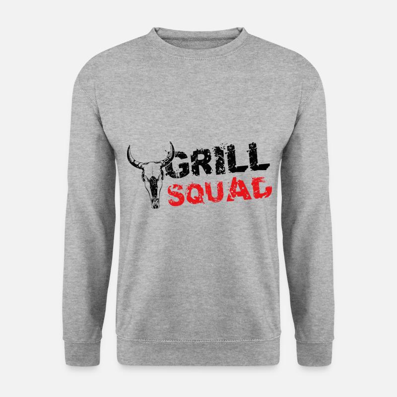 Grill Squad Bulle - Unisex Pullover - Weißgrau meliert
