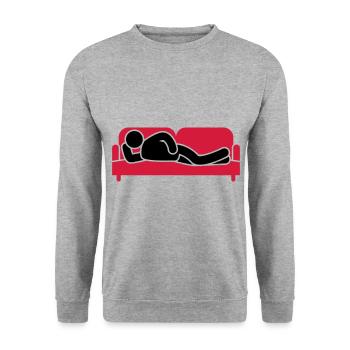 Canapé Canapé Fatigué Icon - Sweat-shirt Unisexe - gris chiné - Devant - Alina (178cm) & Michal (187cm)
