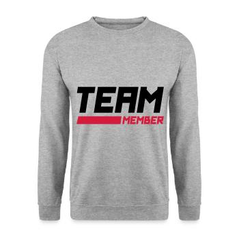 team member - Unisex Sweatshirt - salt & pepper - Front - Alina (178cm) & Michal (187cm)