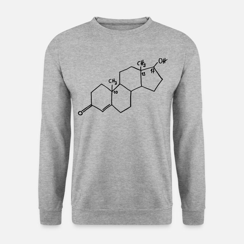 Testosteron - Unisex Pullover - Weißgrau meliert