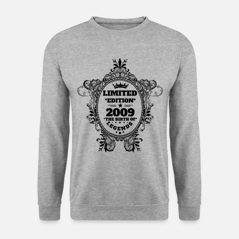 2009 - Unisex Pullover - Weißgrau meliert