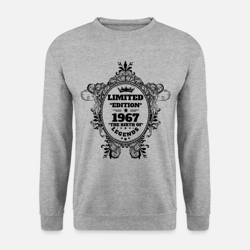 1967 - Unisex Pullover - Weißgrau meliert